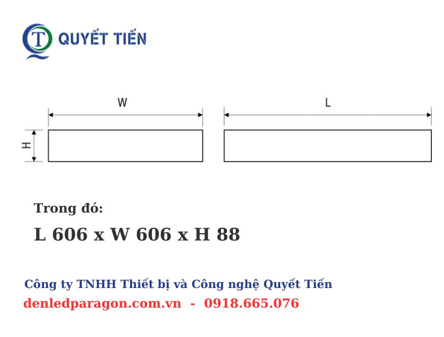 Kích thước của Đèn phòng sạch PIFS318L30