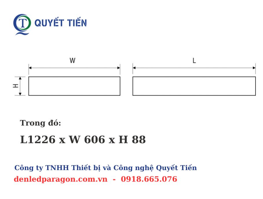 Kích thước của Đèn phòng sạch PIFS436L72