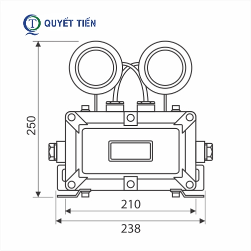 Kích thước của Đèn sạc khẩn cấp chống nổ ESL102